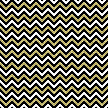 Framed Small Bling Chevron Print