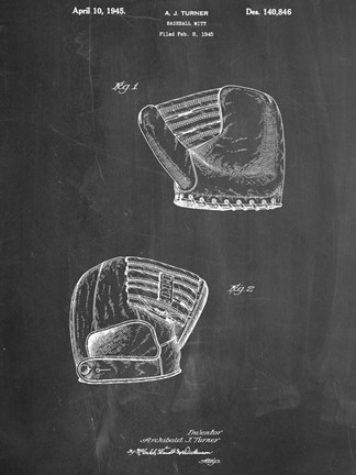 Framed B Glove Print