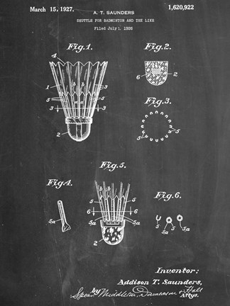 Framed Badminton Shuttle Print