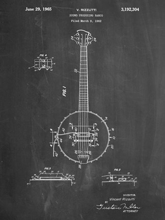 Framed Banjo D Print