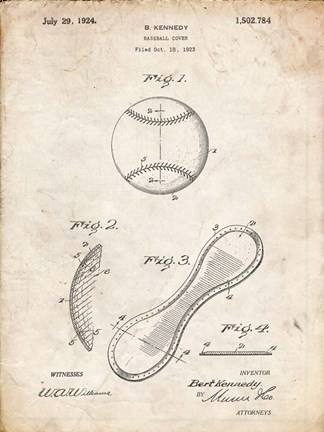 Framed Baseball Cover C Print