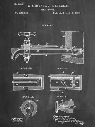 Framed Beer Tap Print