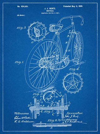 Framed Bicycle B Print