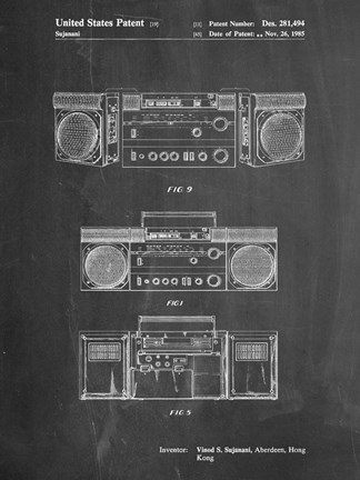 Framed Boom Box Print