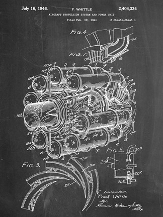 Framed Jet Engine Print