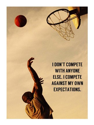 Framed Compete With What You&#39;re Capable Of Print