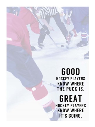 Framed Great Hockey Player Print