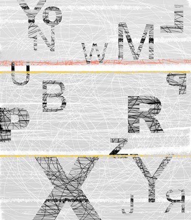 Framed Numbers Grey Print