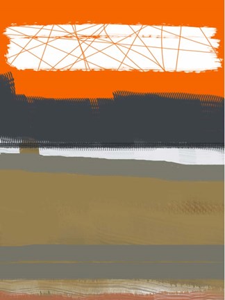Framed Abstract Orange 1 Print