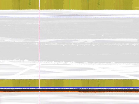 Framed Green Strip Print