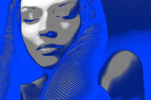 Framed Blue Beauty Print