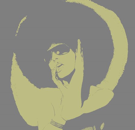 Framed Disco Green Print