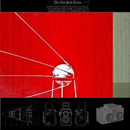 Framed Sputnik Art Print