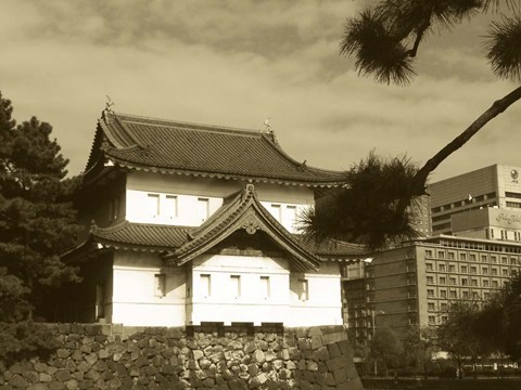 Framed Traditional Building In Tokyo Print