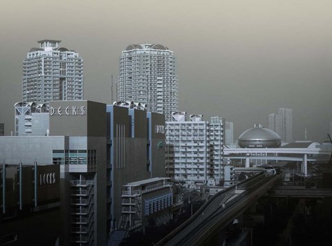 Framed View Of Modern Tokyo Print