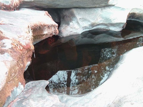Framed Stones And Water Print