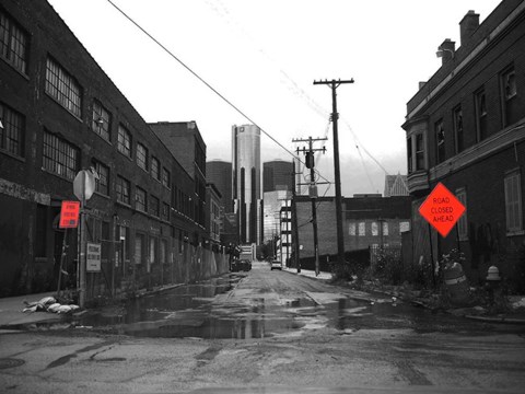 Framed Road To Gm Headquarters Print