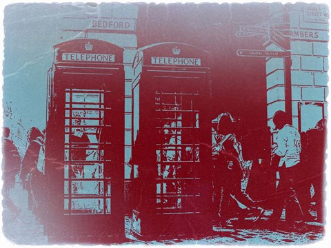 Framed London Telephone Booth Print