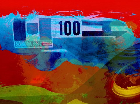 Framed Aston Martin Watercolor Print