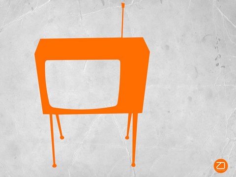 Framed Orange TV Vintage Print