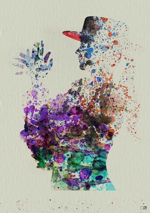 Framed Dancer Watercolor 6 Print