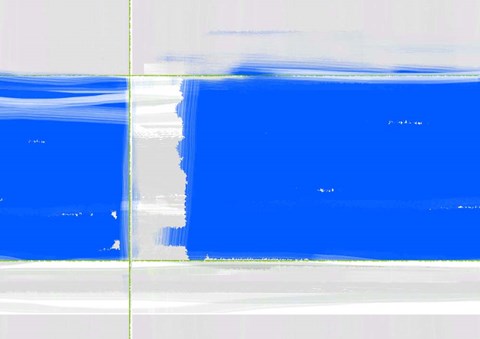 Framed Abstract Blue Print