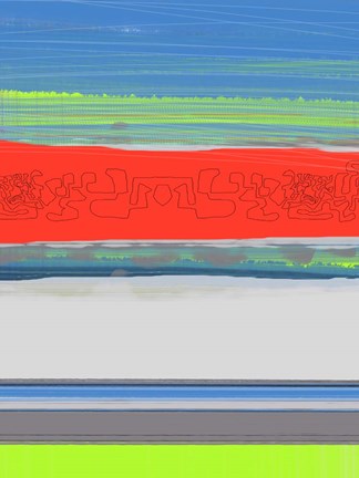 Framed Abstract  Blue View 4 Print