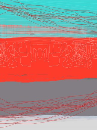 Framed Aquatic Breeze 3 Print