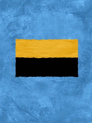 Framed Blue and Square Theme 1 Print