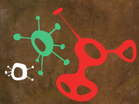 Framed Abstract Splash Theme 3 Print