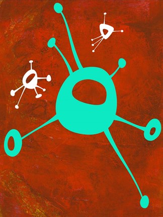 Framed Abstract Splash Theme 19 Print