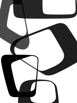 Framed Abstract Rings 2 Print