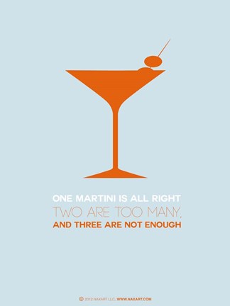 Framed Martini Orange Print