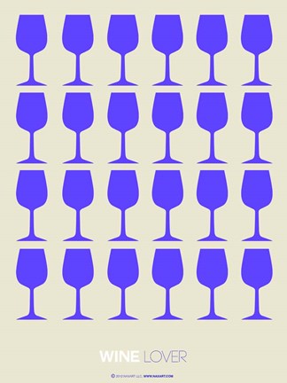Framed Wine Lover Purple Print