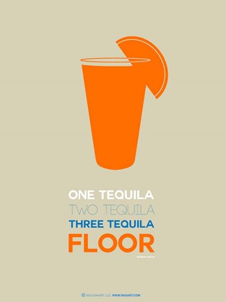 Framed Orange Tequila Shot Print