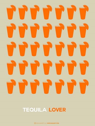 Framed Orange Tequila Shots Print