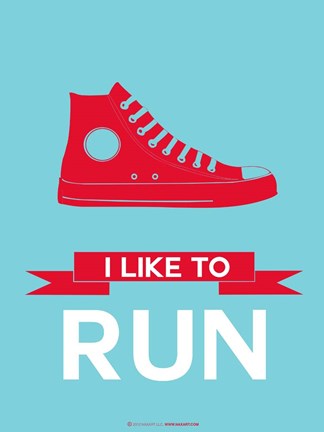 Framed I Like to Run 1 Print
