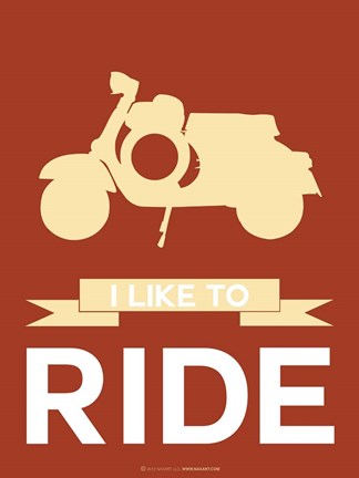 Framed I Like to Ride 1 Print