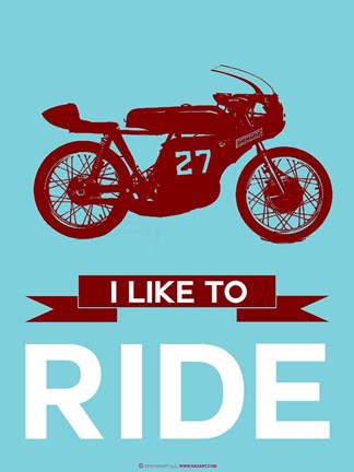 Framed I Like to Ride 10 Print