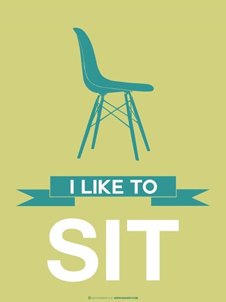 Framed I Like to Sit 2 Print