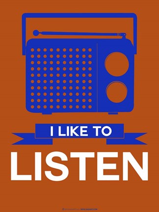 Framed I Like to Listen 1 Print