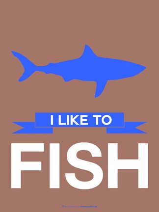 Framed I Like to Fish 3 Print