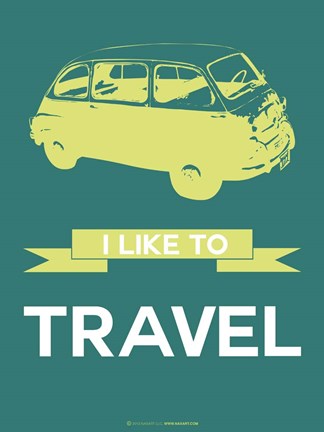 Framed I Like to Travel 1A Print