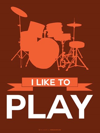 Framed I Like to Play 4 Print