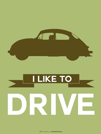 Framed I Like to Drive Porsche 1 Print