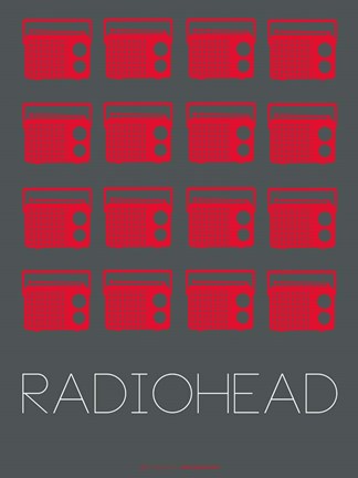 Framed Radiohead Red Print