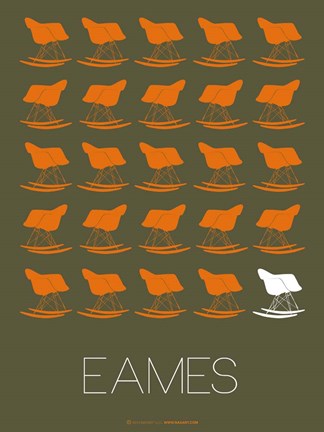 Framed Eames Rocking Chair 2 Print
