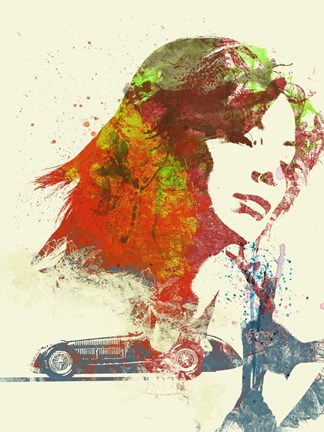 Framed Ferrari Girl Print