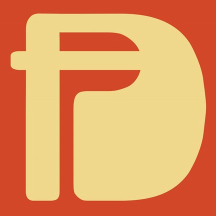 Framed Letter A Yellow Print