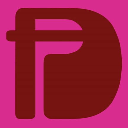 Framed Letter A Purple Print